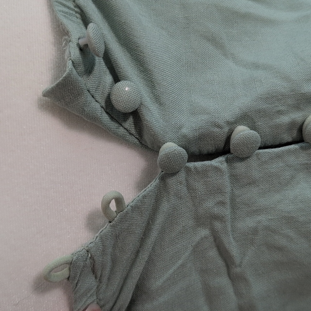 Princess Polly Sage Green Mini Babydoll Dress Size 4 - Picture 5 of 11